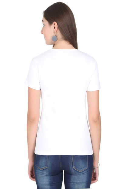 woman round neck t-shirt " Girlfriend fiance WIFE"